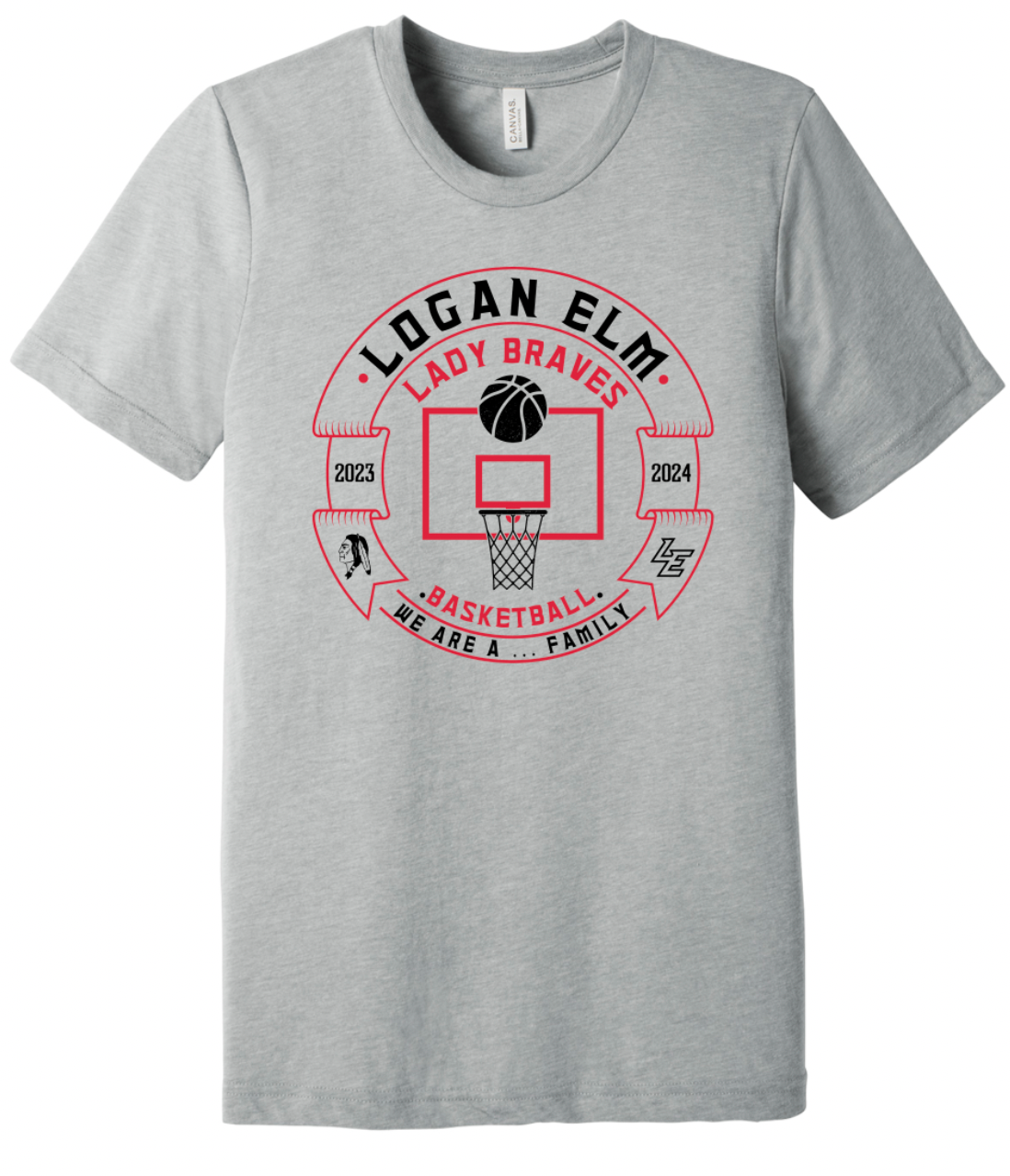 Lady Braves Basketball Tri-Blend T-Shirt
