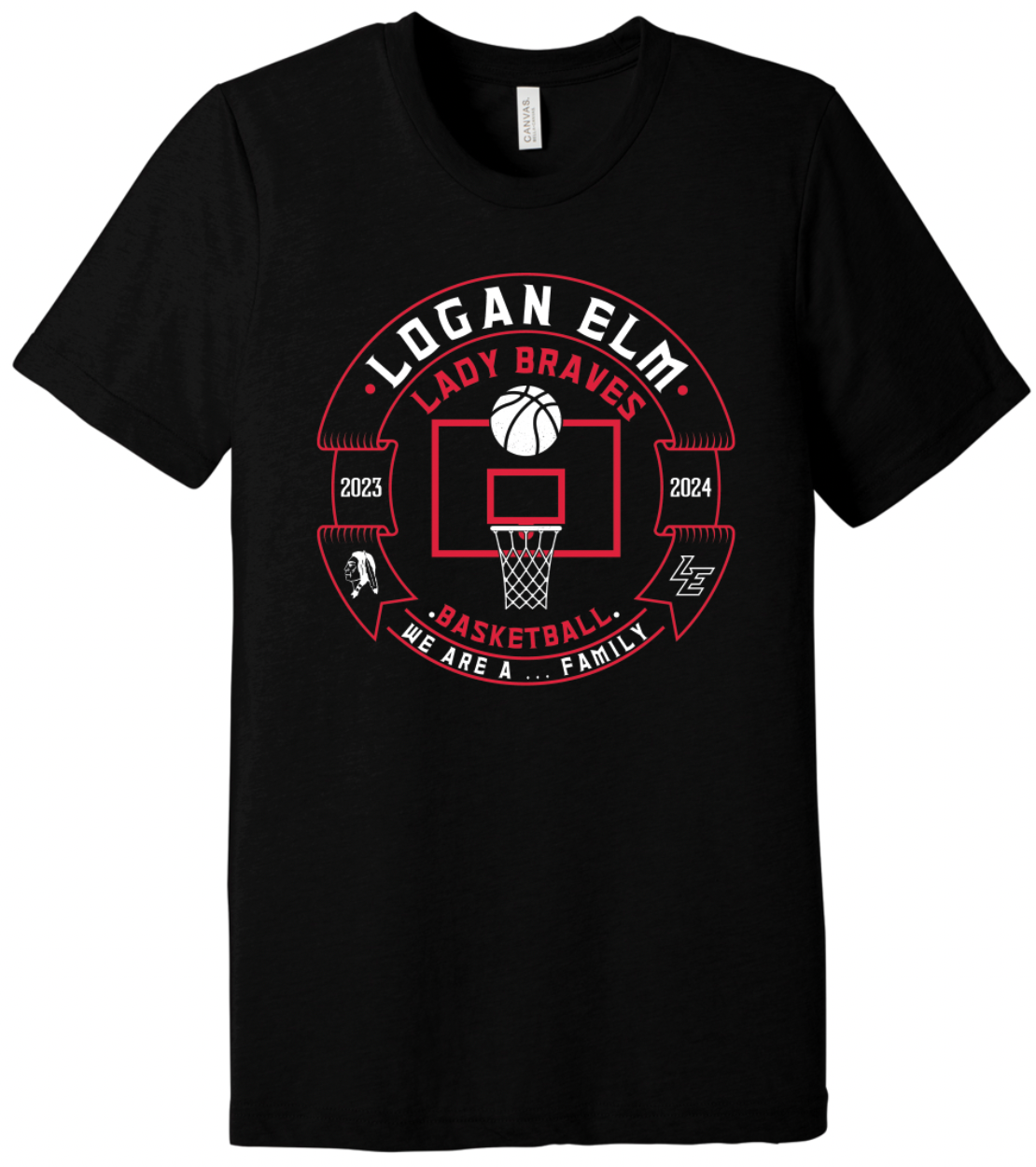 Lady Braves Basketball Tri-Blend T-Shirt