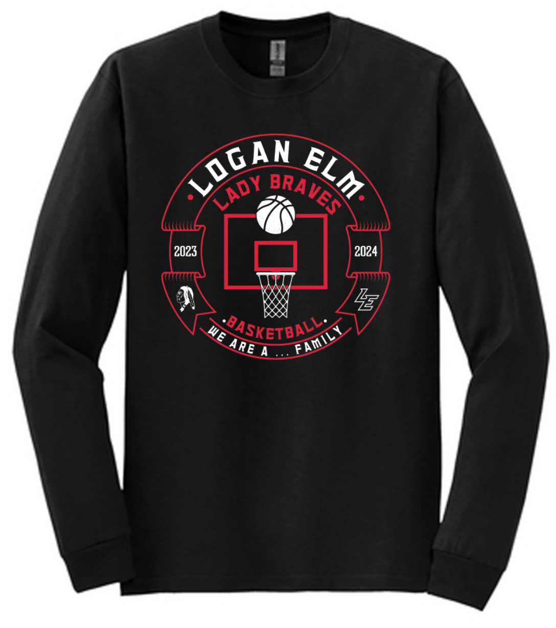 Lady Braves Basketball Long Sleeve T-Shirt