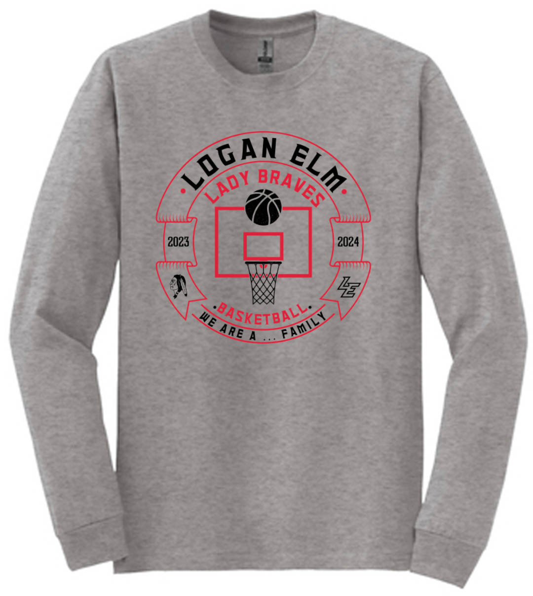 Lady Braves Basketball Long Sleeve T-Shirt