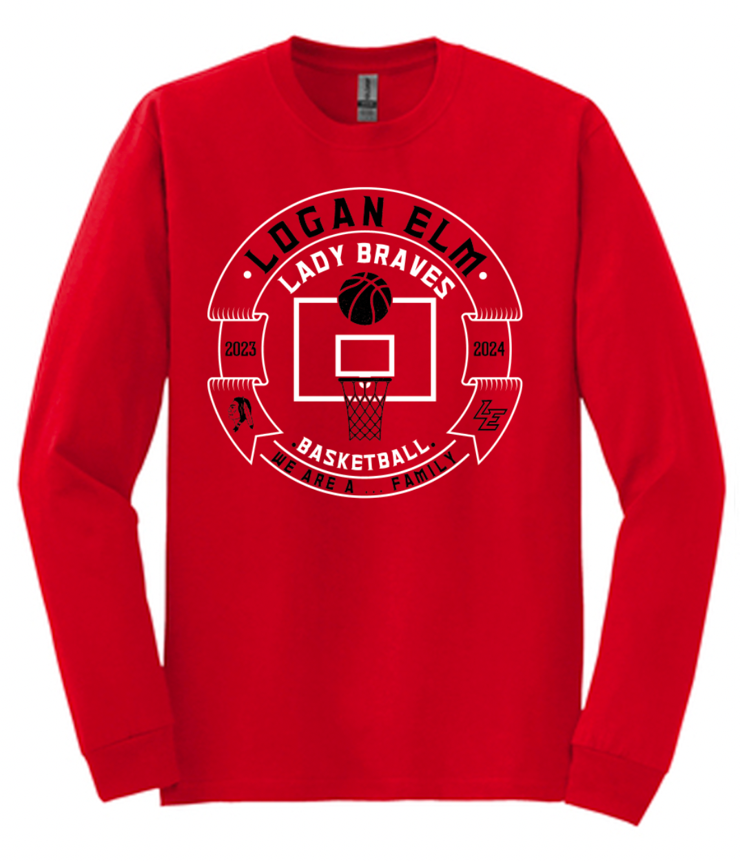 Lady Braves Basketball Long Sleeve T-Shirt