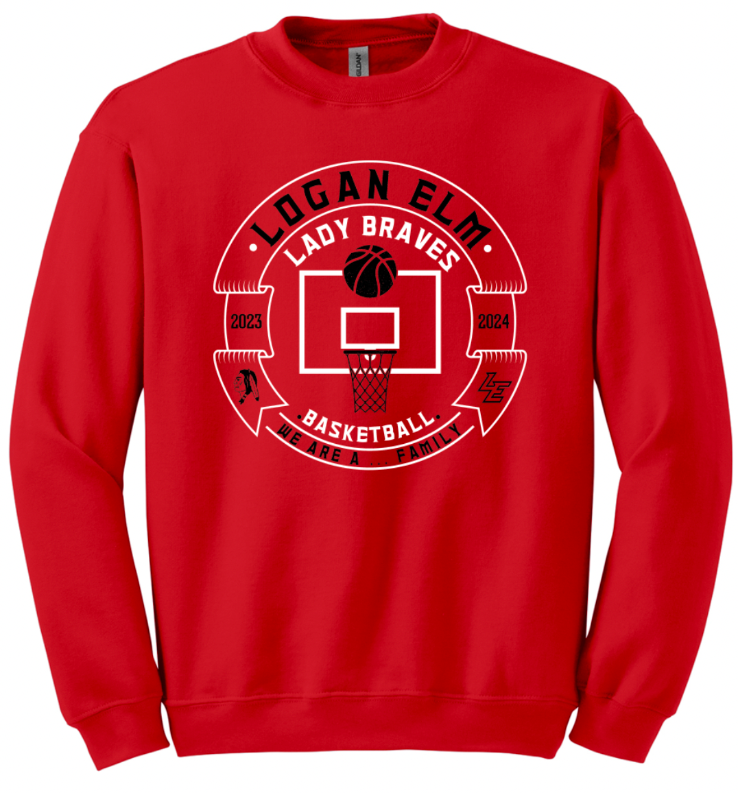 Lady Braves Basketball Crewneck Sweatshirt