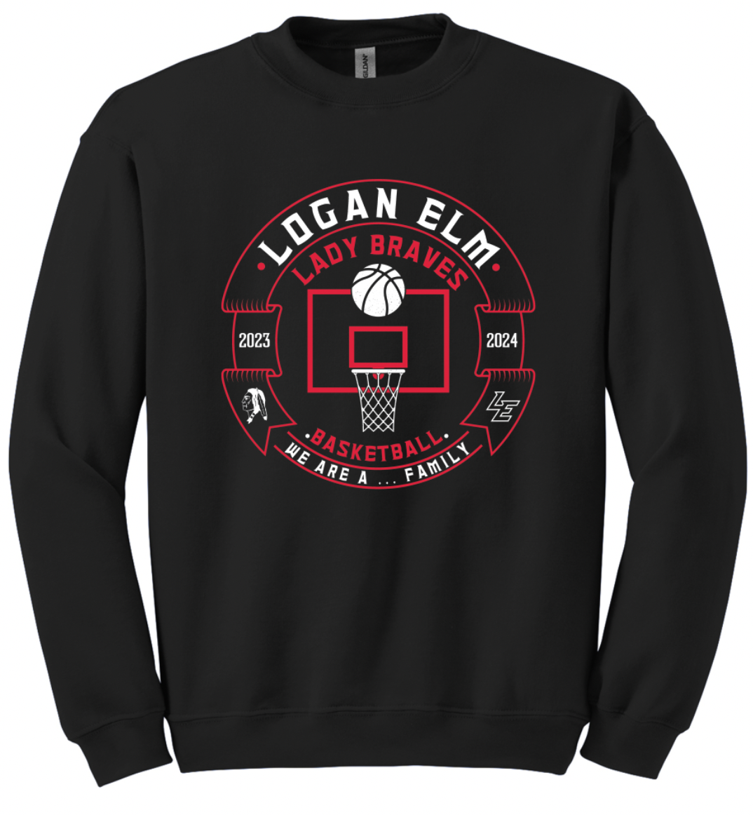 Lady Braves Basketball Crewneck Sweatshirt