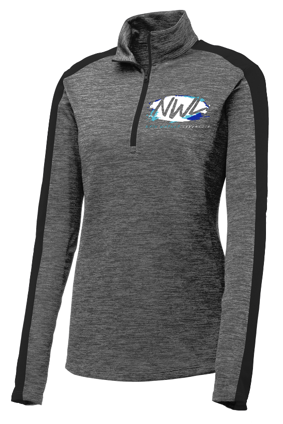 Nate Warner Livestock Ladies Electric Heather Colorblock 1/4-Zip Pullover
