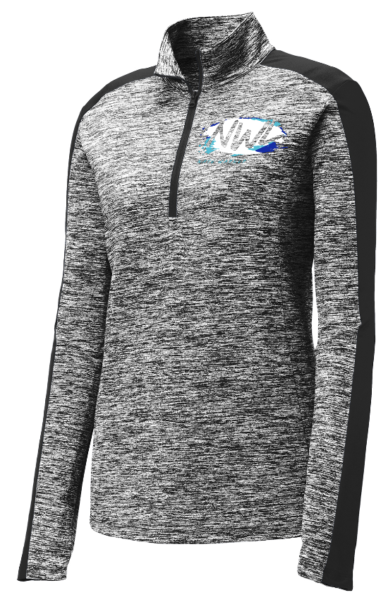 Nate Warner Livestock Ladies Electric Heather Colorblock 1/4-Zip Pullover