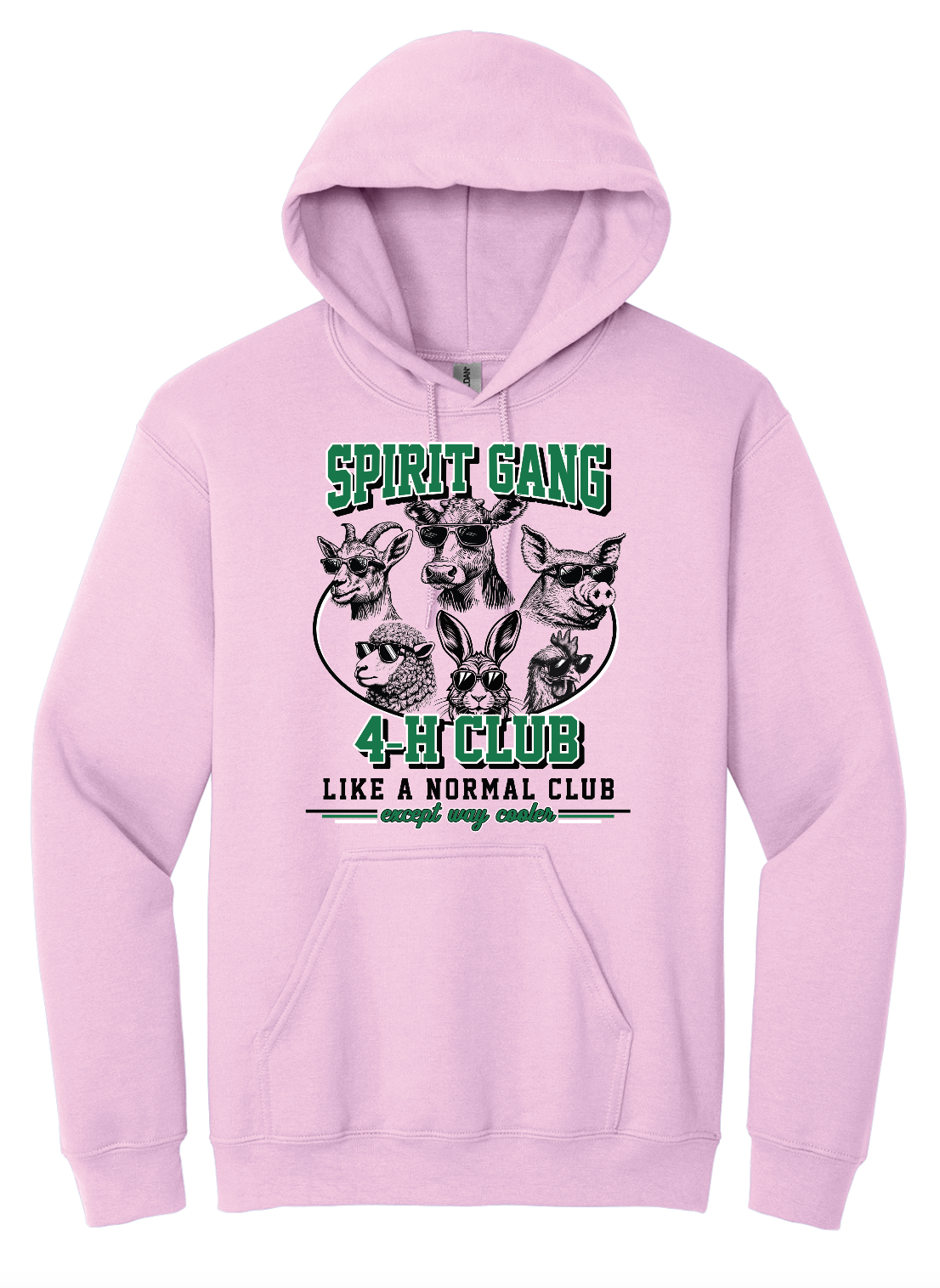 Spirit Gang Hooded Pink Sweatshirt