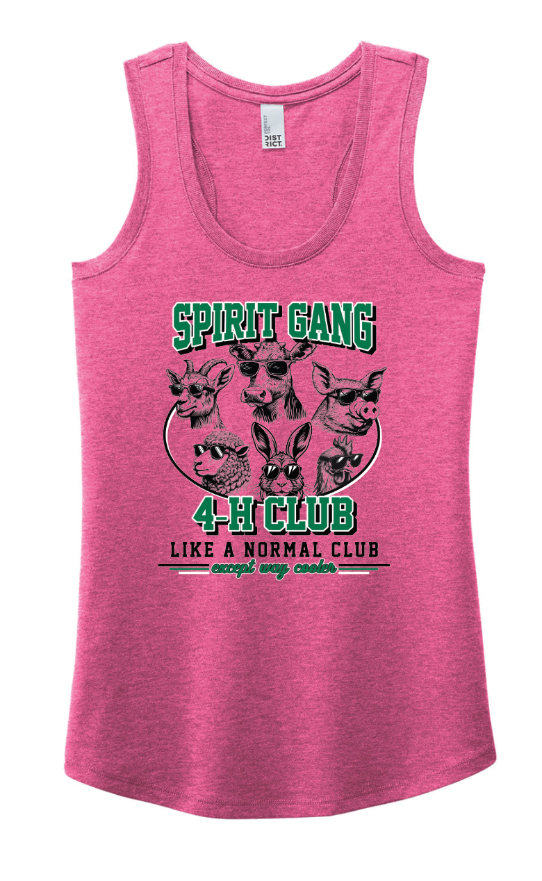Spirit Gang Women's Racerback Pink Tri-Blend Tank-Top