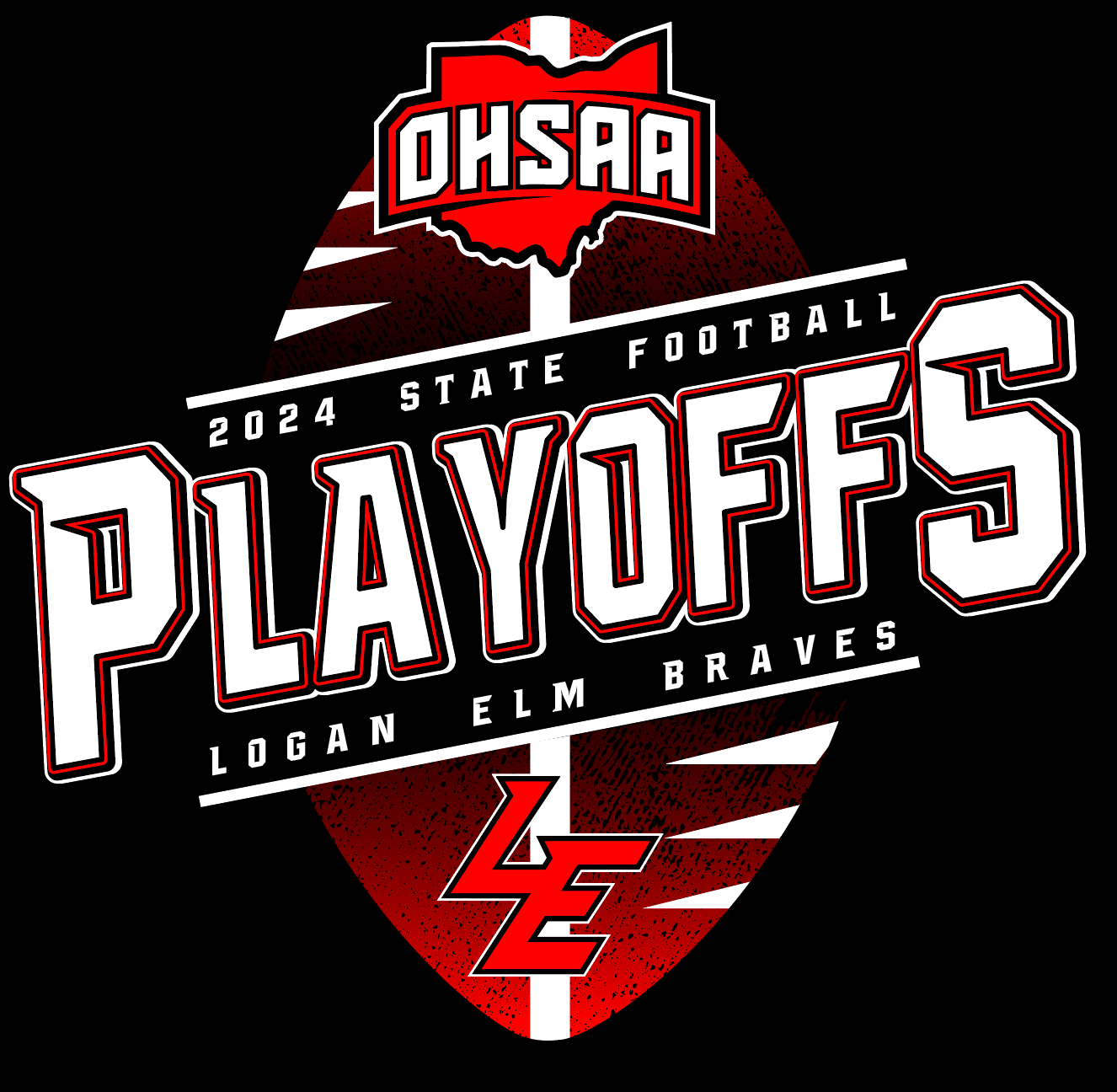 Logan Elm Football Playoffs T- Shirt