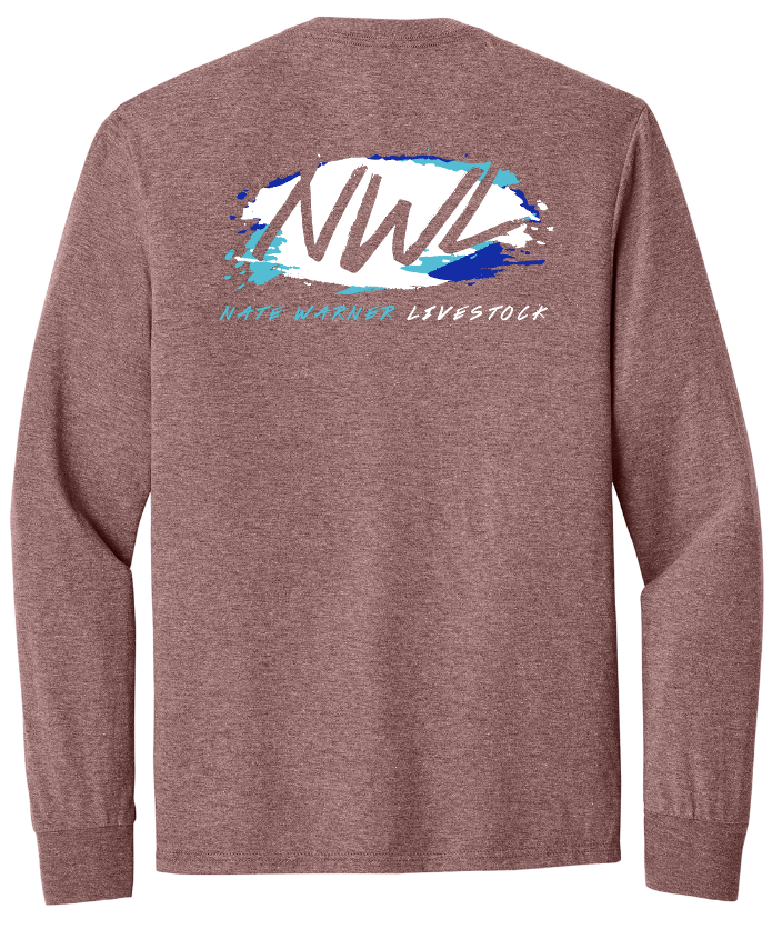 Nate Warner Livestock Tri-Blend Long Sleeve T-Shirt