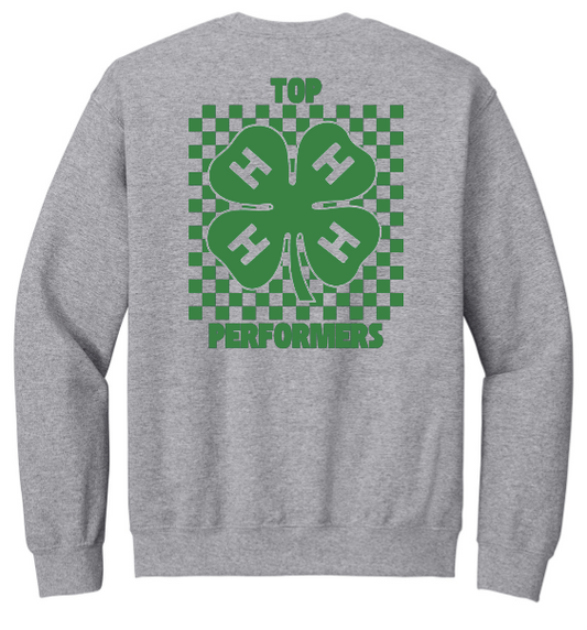Top Performers 4-H Checkered Crewneck Sweatshirt