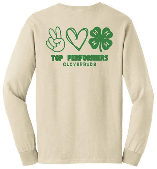 Top Performers 4-H Peace, Love, 4-H Long Sleeve T-Shirt