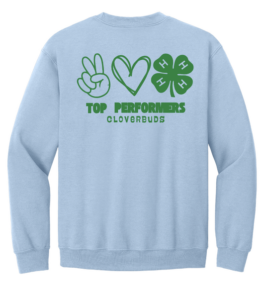 Top Performers 4-H Peace, Love, 4-H Crewneck Sweatshirt
