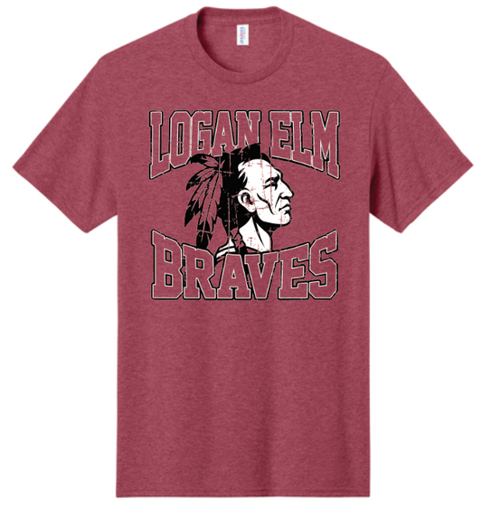 Logan Elm Braves - Red Design