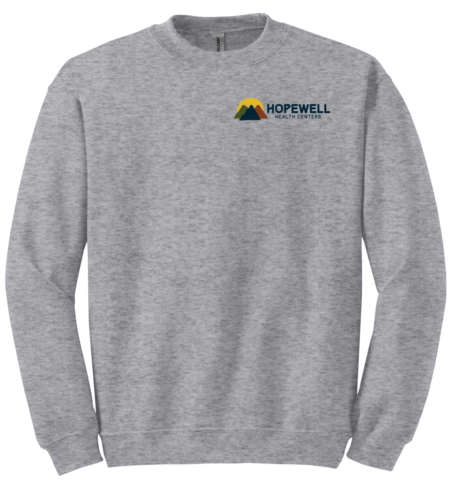 Full Color Left Chest Logo - Hopewell Health Crewneck Sweatshirt
