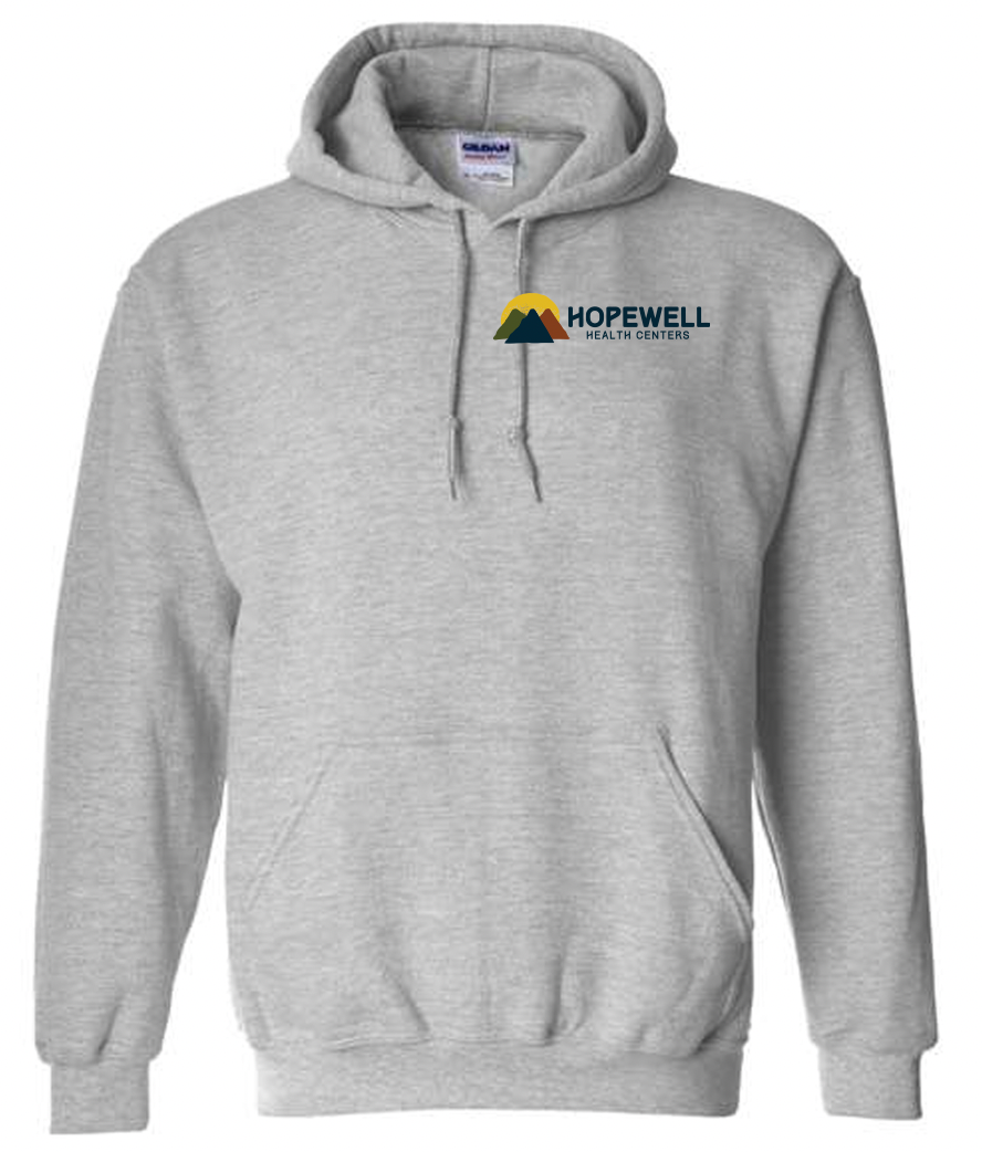 Full Color Left Chest Logo - Hopewell Health Hooded Sweatshirt