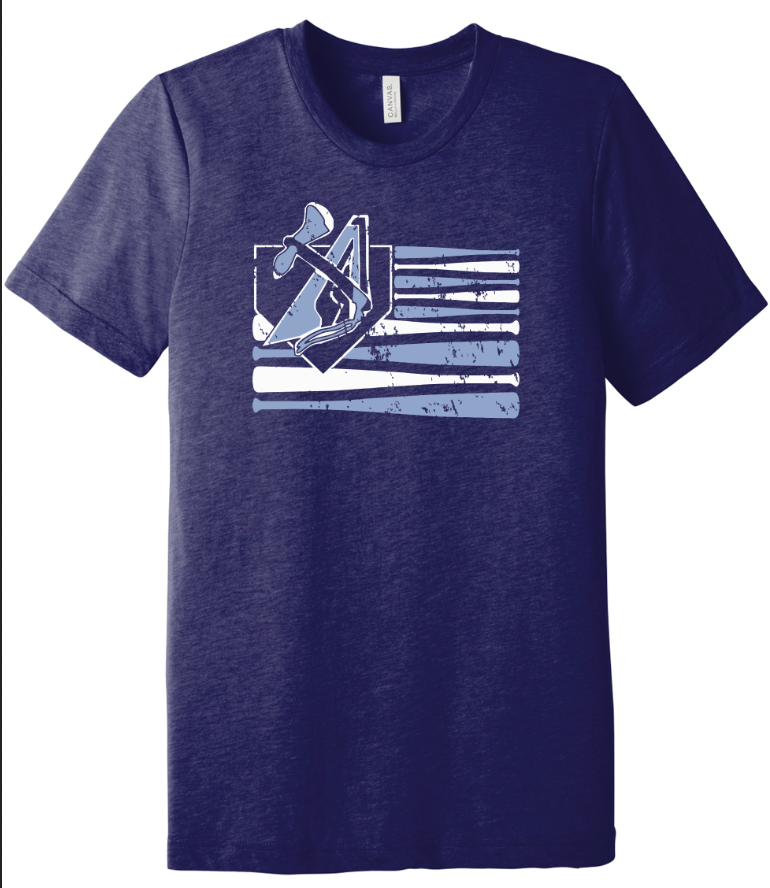 AYL Baseball Navy Tri-Blend T-Shirt