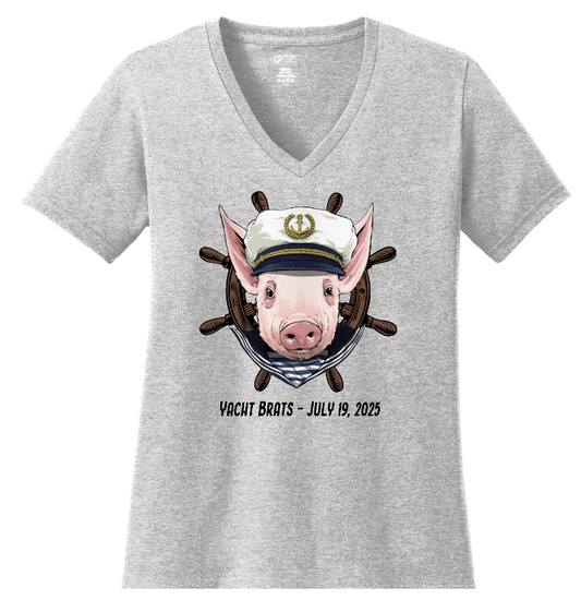 Hoofprint Farms Yacht Brats V-Neck T-Shirt