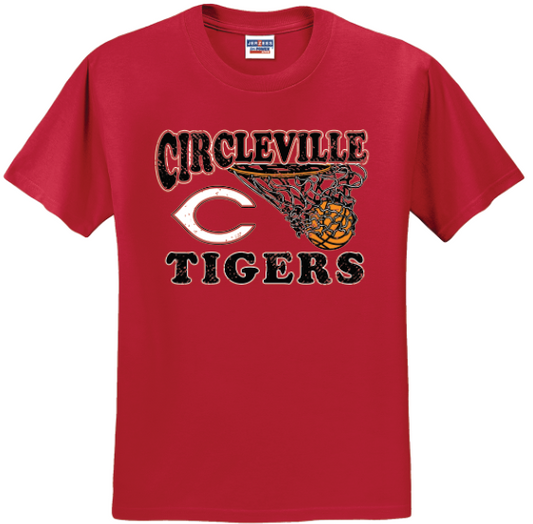 Circleville Basketball Red T- Shirt