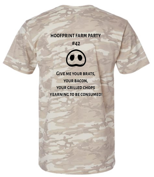 Hoofprint Farm Party Camo T-Shirt T-Shirt