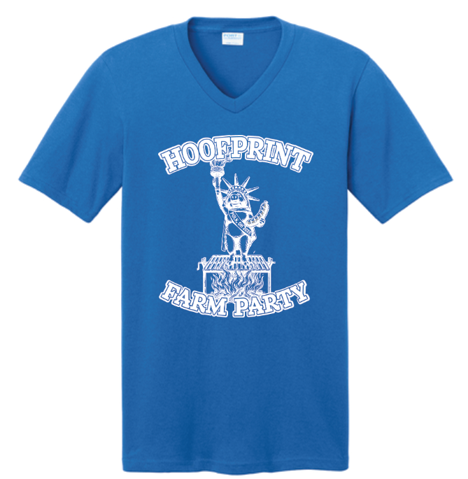 Hoofprint Farm Party V-Neck T-Shirt