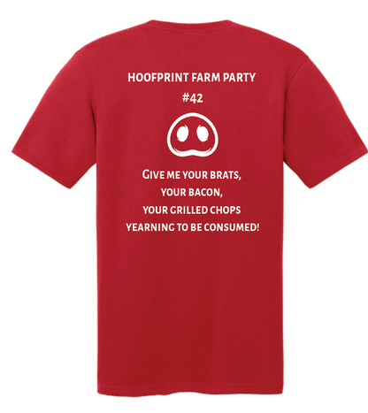 Hoofprint Farm Party V-Neck T-Shirt