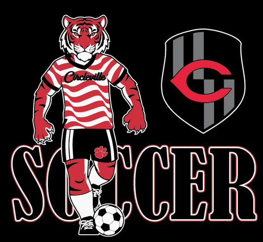Circleville Soccer - Tiger - Men's Crest - Black