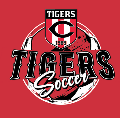 Circleville Soccer - Tigers Soccer Women's Crest -  Red