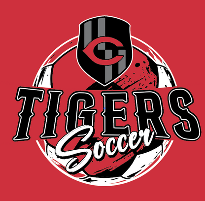 Circleville Soccer - Tigers Soccer Men's Crest -  Red