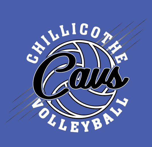 Cavs Script Volleyball - Heather Blue