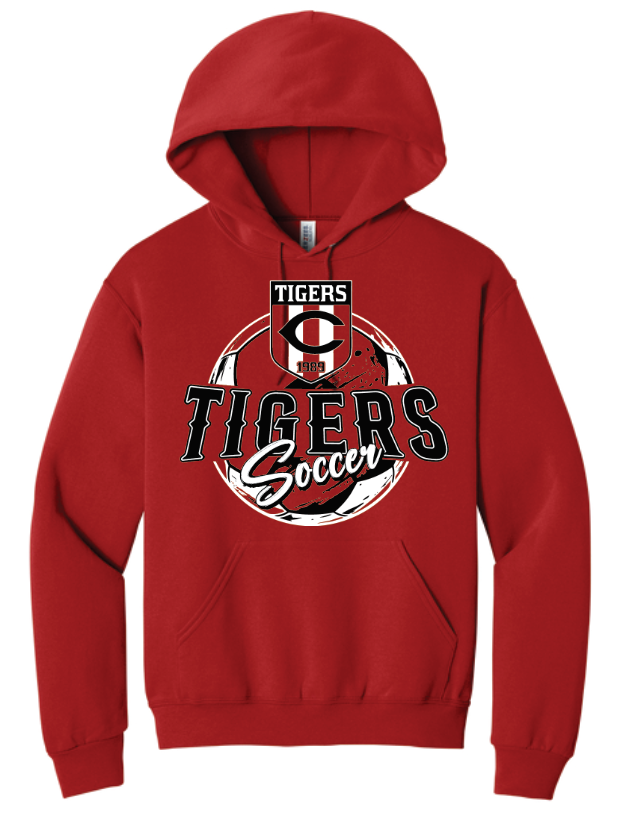 Circleville Soccer - Tigers Soccer Women's Crest -  Red