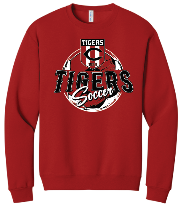 Circleville Soccer - Tigers Soccer Women's Crest -  Red