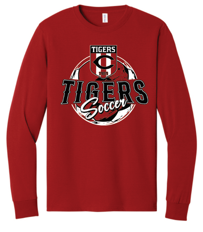 Circleville Soccer - Tigers Soccer Women's Crest -  Red