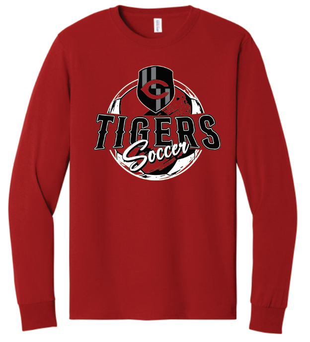 Circleville Soccer - Tigers Soccer Men's Crest -  Red