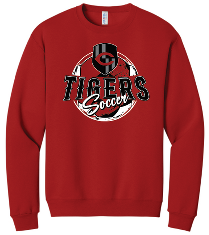 Circleville Soccer - Tigers Soccer Men's Crest -  Red