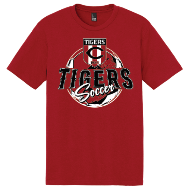 Circleville Soccer - Tigers Soccer Women's Crest -  Red