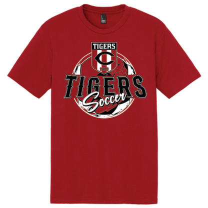 Circleville Soccer - Tigers Soccer Women's Crest -  Red