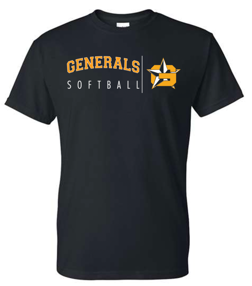 Generals Softball Black T-Shirt
