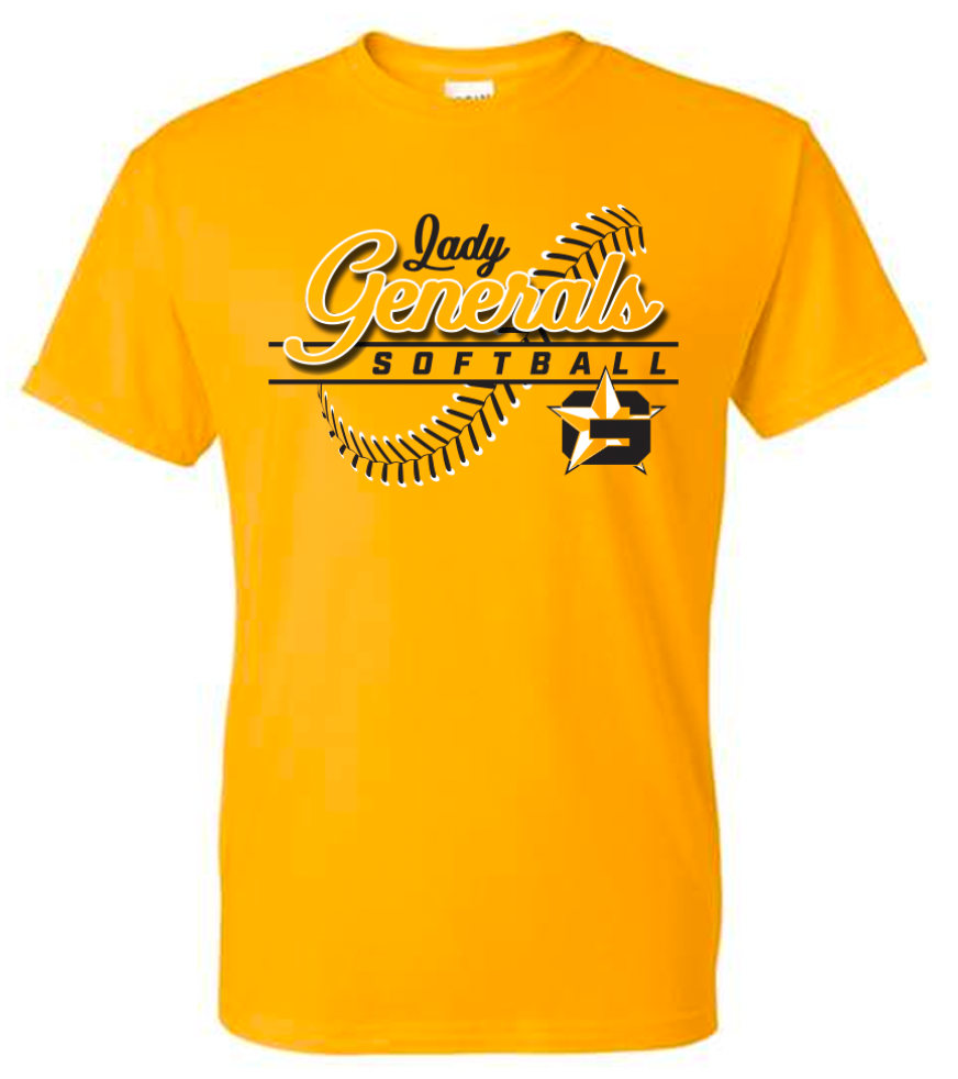 Generals Softball Gold T-Shirt