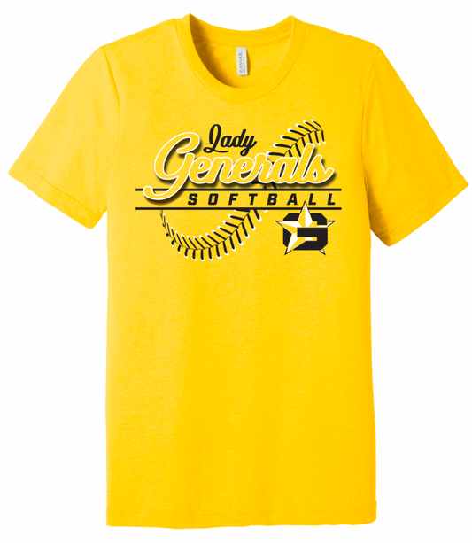 Generals Softball Gold Tri-Blend T-Shirt